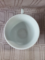 White Ceramic Dragonfly Teacup and Saucer Set