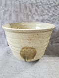 Signed Speckled Glazed Pottery Bowl