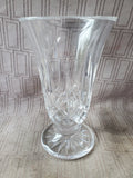 Heavy Clear Glass Flare Vase
