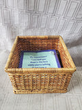 Woven Wood Napkin Holder with Napkins