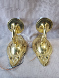 Pair of Brass Wall Sconces UNTESTED