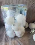 Christmas Ornament and Faux Snowball Lot