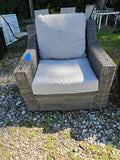 Pair of Broyhill All Weather Wicker Swivel/Rocking Chairs