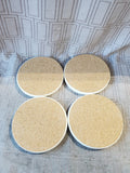 Set of 4 Ceramic Grape Motif Coasters
