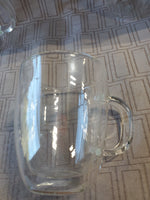 Set of 4 Bodum Bistro Clear Glass Double Wall Coffee Mugs