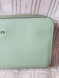 Coach Green Pebble Leather Zip-Around Wallet