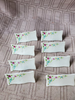Set of 6 Ceramic Floral Placecard Settings