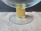 Rhinestone Embellished Clear Glass Goblet Vase