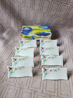 Set of 6 Ceramic Floral Placecard Settings
