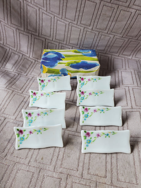 Set of 6 Ceramic Floral Placecard Settings