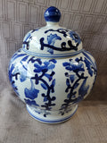 Blue and White Ceramic Ginger Jar (A)