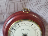Round Wooden Tide Clock WORKS