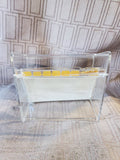 Clear Acrylic Recipe Box with Recipe Cards APPEARS UNUSED