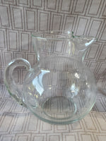 Clear Glass Pitcher with Monogrammed "L"