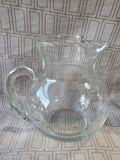 Clear Glass Pitcher with Monogrammed "L"