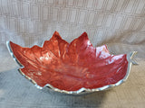 Julia Knight Grape Leaf Pomegranate Enamel and Aluminum Candy Bowl