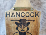 Wooden "Hancock" Cartoon Character Wall Plaque