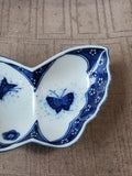 Andrea by Sadek Style Blue and White Butterfly Trinket Dish