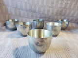 (A) 6 Piece Lot of Assorted Pewter Jefferson Cups