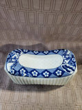 Asian Inspired Blue and White Geisha Pillow