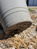 Faux Cement Plastic Planter w/Some Dirt (three available, priced separately)