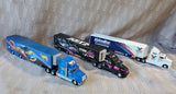 Lot of 3 Toy Racing Team Transport Trailers