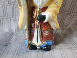 Hand Painted Asian Inspired Man Sake Bottle MISSING STOPPER