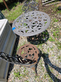 Cast Iron and Aluminum 3-Piece Patio Bistro Set