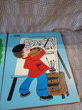 Pair of Vintage Playskool Wooden Children's Puzzles (C)