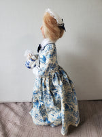 (E) Byers' Choice Carolers CW "Woman Holding Ceramic Teapot" Figurine