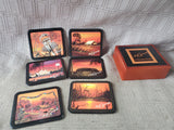 Set of 6 Hugh Symonds Collection Coasters with Storage Box