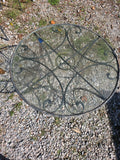 Wrought Iron Bistro Table w/Glass Top (Heavyweight)
