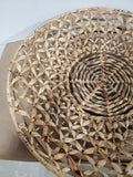 Large Woven Basket Pedestal Bowl