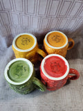 Set of 4 Sur La Table Pumpkin Mugs