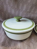 Centura by Corning "Lynwood Green" Casserole Dish and Serving Platter Set