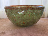 Green Glazed Pottery Shallow Planter