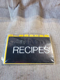 Clear Acrylic Recipe Box with Recipe Cards APPEARS UNUSED