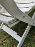 Grosfillex Folding/Adjustable Resin Chairs w/Unbranded Adjustable Size Outdoor Table