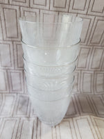 Set of 6 Clear Glass Whiskey Glasses