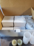Lot of Flameless Tealight Candles and Plastic Candle Votives