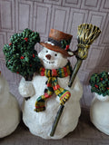 Lang and Wise Classic Santa Collectibles "Three Snowmen" 76500102 3 Piece Figurine Set