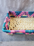 Multi-Colored Hand Woven Basket