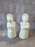 Pair of Royal Copenhagen White Angel Figurines