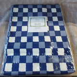 Bunny Williams for Ballard Designs 100% Cotton Blue Checkered Tablecloth UNOPENED (3 AVAILABLE PRICED INDIVIDUALLY AT $25 EACH)