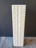White Ceramic Asian Inspired Cong Shaped Vase