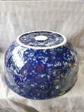 Bennington Pottery Blue Spongeware Large Batter Bowl (CCC)