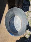 Galvanized 18" Steel Tub on Black Metal Stand