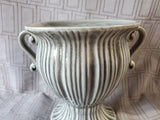 Grey Ceramic Footed Double Handled Vase