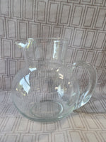 Clear Glass Pitcher with Monogrammed "L"