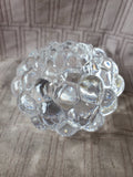 Orrefors Sweden Raspberry Crystal Candle Votive